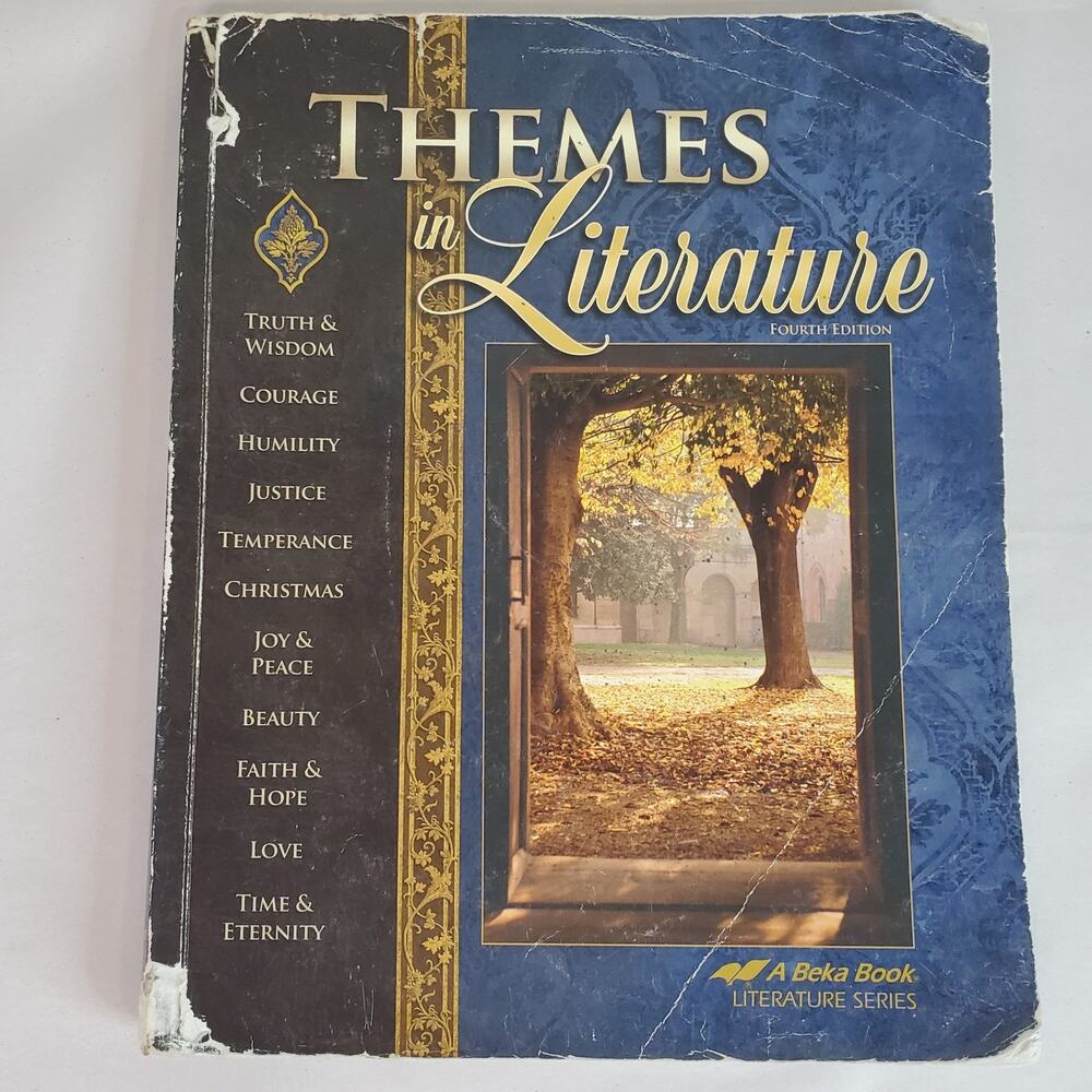 ABeka Themes in Literature, 4th Edition Student Text Book 9th Grade 2015 DAMAGED